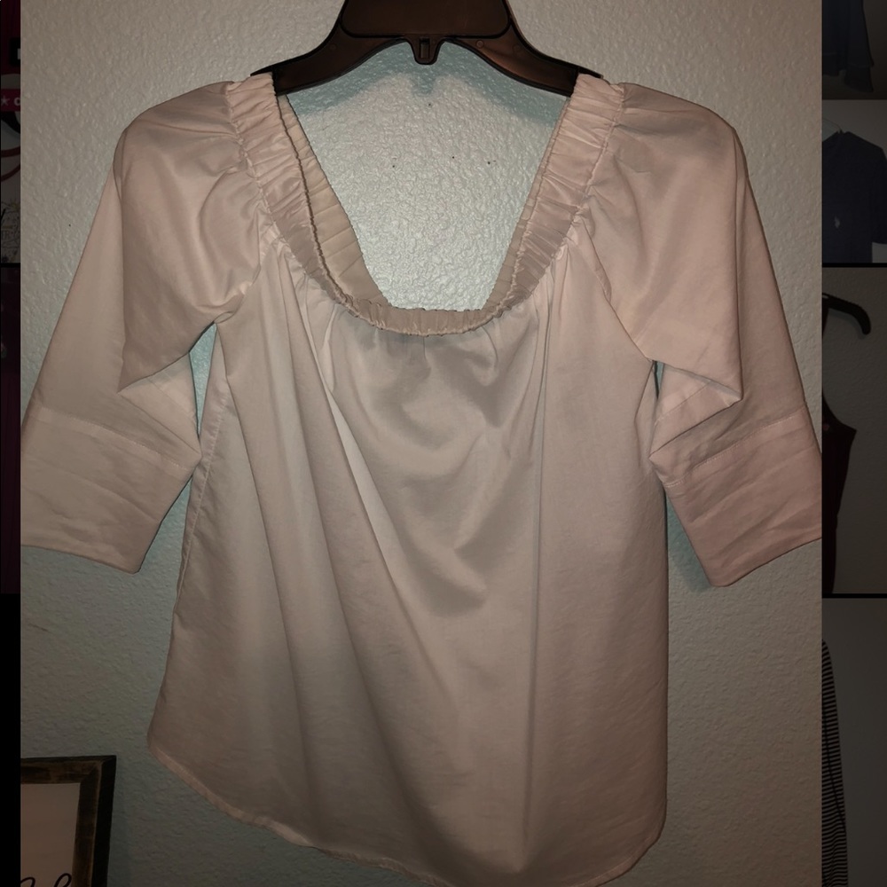 white off the shoulder f21 top (s)